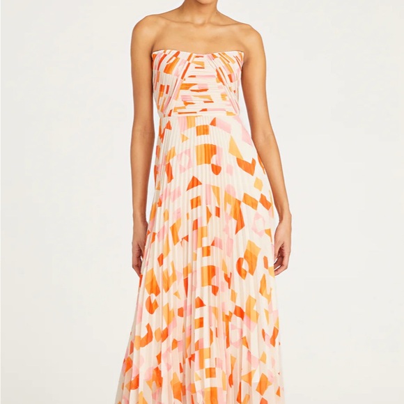 AMUR Mosey Pleated Midi Dress - Picture 1 of 6